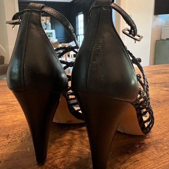 Vince Camuto size 8.5 black heel sandals with straps. Worn once for try-on only. - Picture 3 of 4